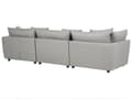 Miniatyrbillede 5 af 11: Sofa Grå Polyester 3 Personers Tyk Polstret Dyb Blød Stofsofa med Fodskammel til Stuen Moderne Inspiration Stue Møbel Moderne