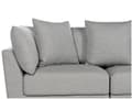 Miniatyrbillede 6 af 11: Sofa Grå Polyester 3 Personers Tyk Polstret Dyb Blød Stofsofa med Fodskammel til Stuen Moderne Inspiration Stue Møbel Moderne