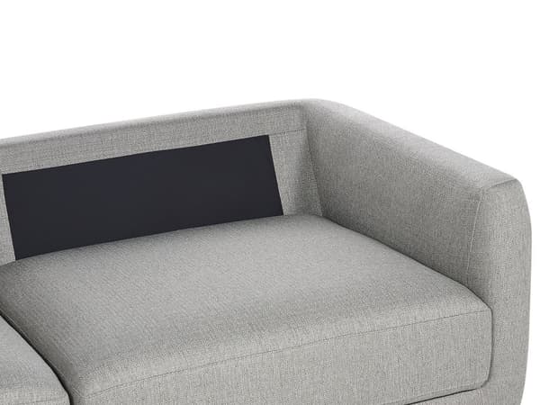 Sofa Grå Polyester 3 Personers Tyk Polstret Dyb Blød Stofsofa med Fodskammel til Stuen Moderne Inspiration Stue Møbel Moderne