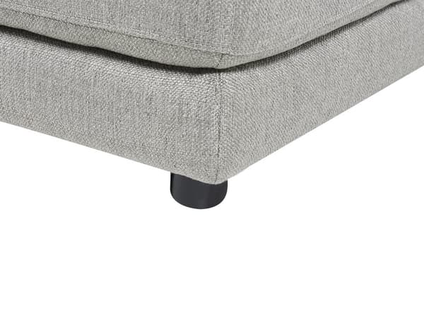 Sofa Grå Polyester 3 Personers Tyk Polstret Dyb Blød Stofsofa med Fodskammel til Stuen Moderne Inspiration Stue Møbel Moderne