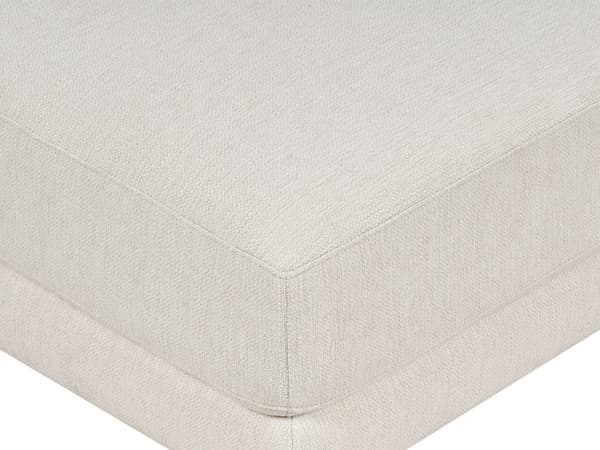 Sofa Hvid Polyester 3 Personers Tyk Polstret Dyb Blød Stofsofa med Fodskammel til Stuen Moderne Inspiration Stue Møbel Moderne