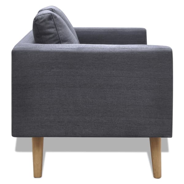 Soffa 2-sits tyg mörkgrå