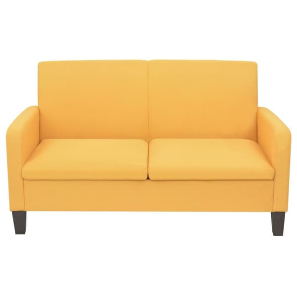 2-sitssoffa 135x65x76 cm gul