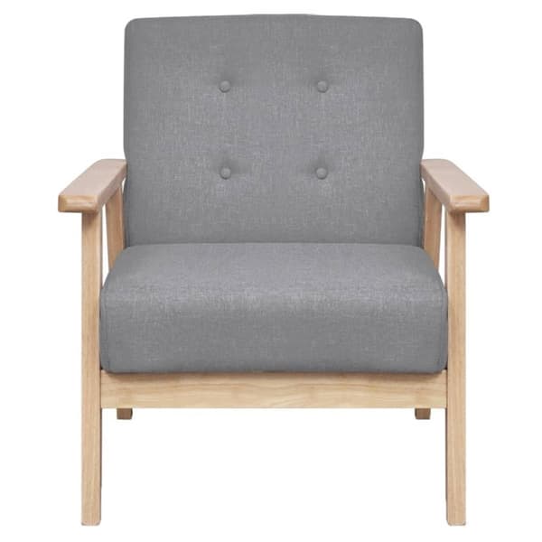 Soffgrupp 2 delar tyg ljusgrå