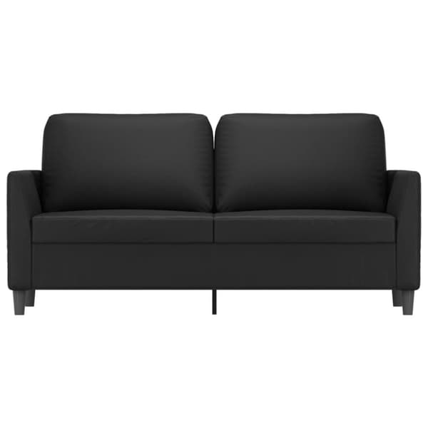 2-sitssoffa svart 140 cm konstläder