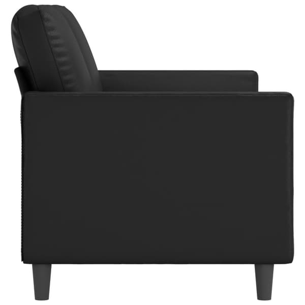 2-sitssoffa svart 140 cm konstläder