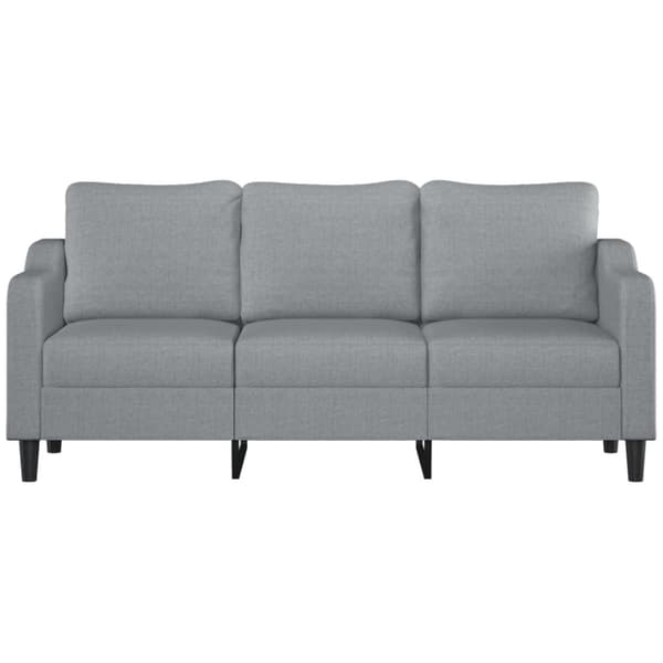 3-sitssoffa ljusgrå 180 cm tyg