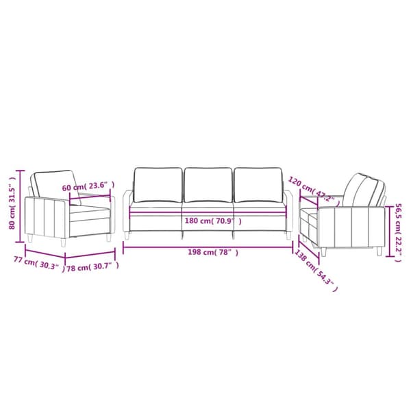 3-osainen lounge-setti, verhoiltu sametilla, keltainen