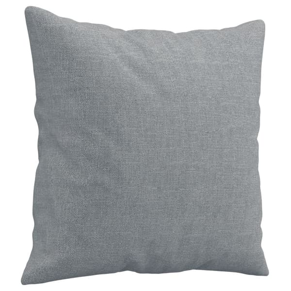 2-sits soffa med prydnadskuddar ljusgrå 120 cm tyg