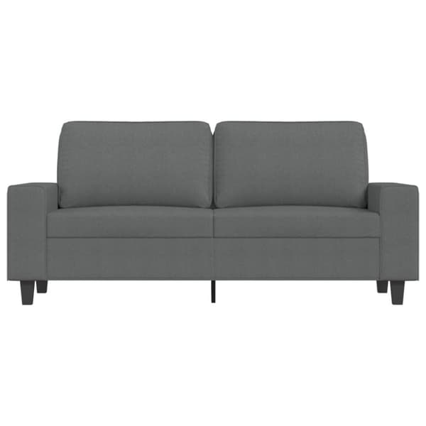 Soffa 2-sits mörkgrå 140 cm tyg