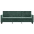 Miniatyrbillede 3 af 8: 3-personers sofa 180 cm fløjl mørkegrøn