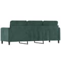 Miniatyrbillede 5 af 8: 3-personers sofa 180 cm fløjl mørkegrøn