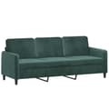 Miniatyrbillede 2 af 8: 3-personers sofa 180 cm fløjl mørkegrøn