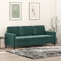 Miniatyrbillede 1 af 8: 3-personers sofa 180 cm fløjl mørkegrøn