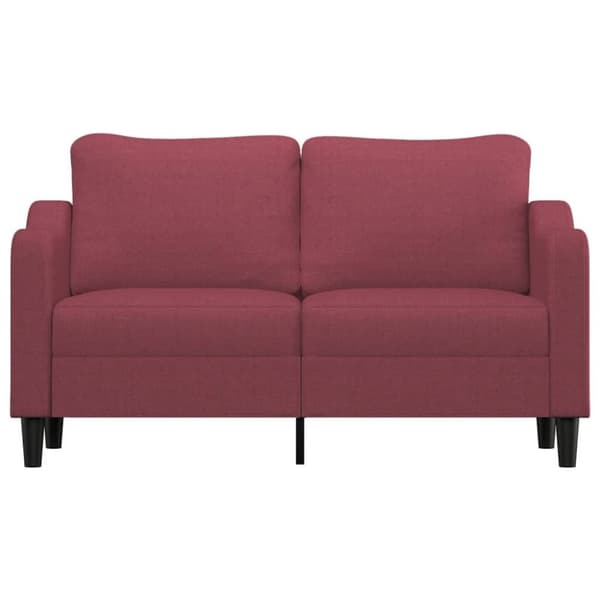 2-sitssoffa vinröd 140 cm tyg