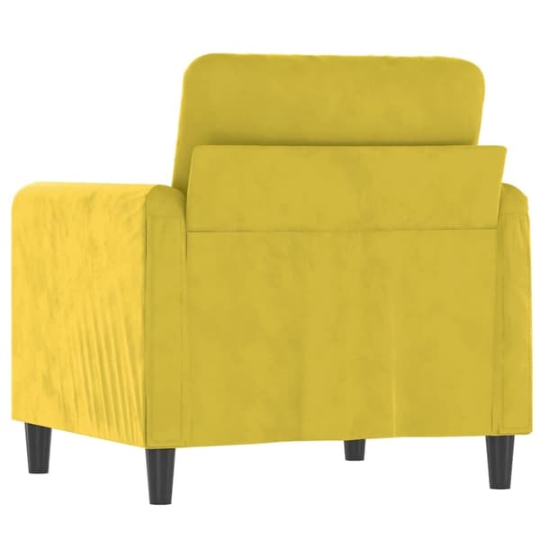 Fåtölj Gul 60 cm sammet