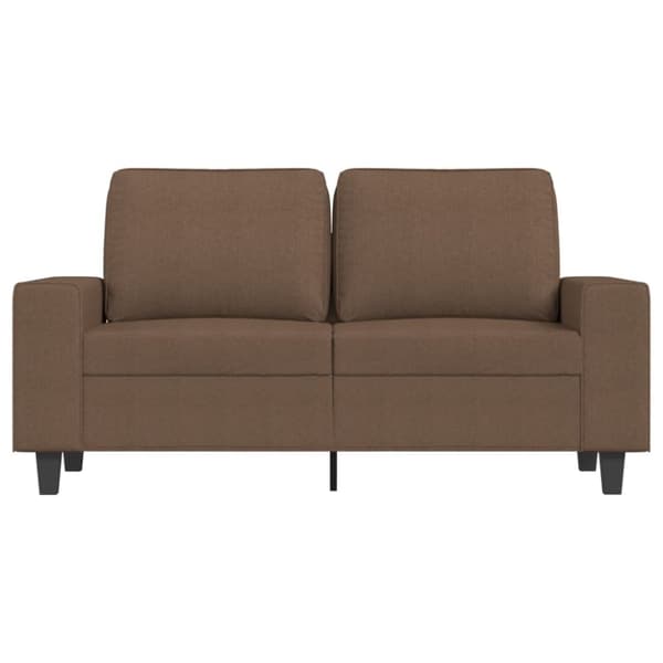 2-sitssoffa brun 120 cm tyg