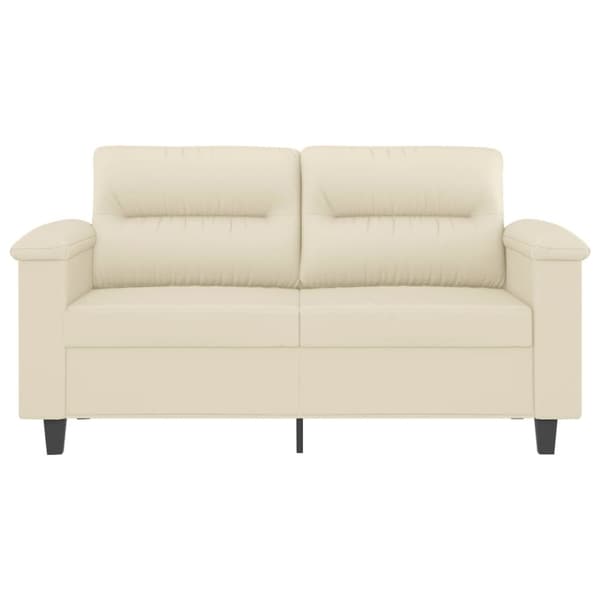2-sitssoffa gräddvit 120 cm konstläder
