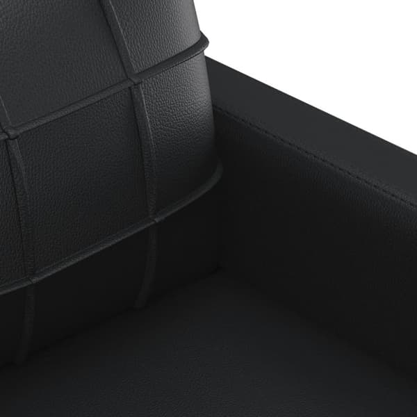 3-sitssoffa svart 180 cm konstläder