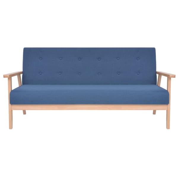 sofasæt i 3 dele stof blå