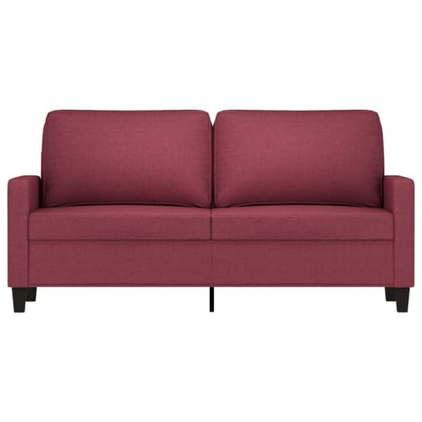 2-sitssoffa vinröd 140 cm tyg