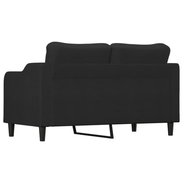 2-sitssoffa svart 140 cm tyg