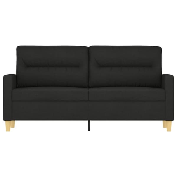 2-sitssoffa svart 140 cm tyg