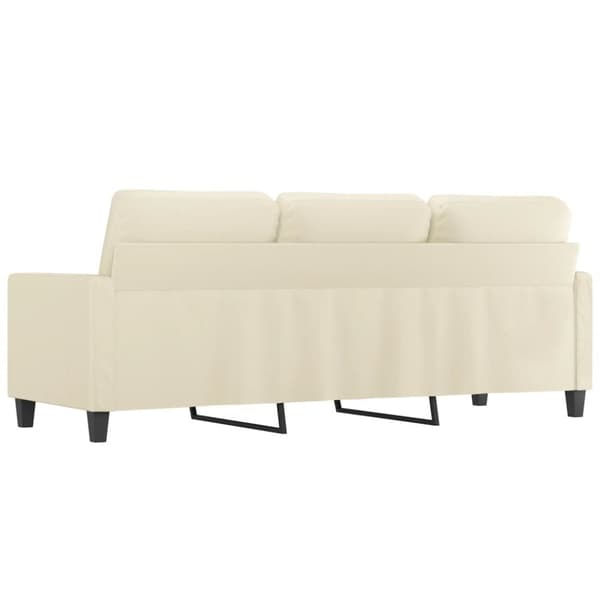 3-sitssoffa gräddvit 180 cm konstläder
