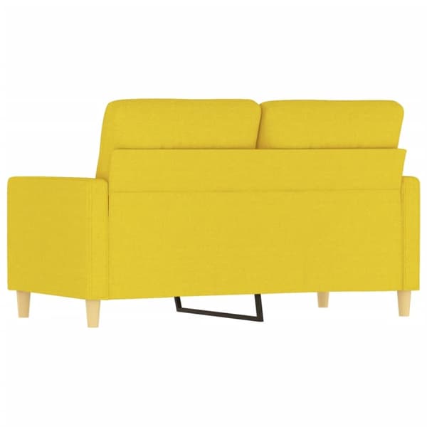 2-istuttava sohva, vaaleankeltainen, 120 cm, verhoiltu kankaalla