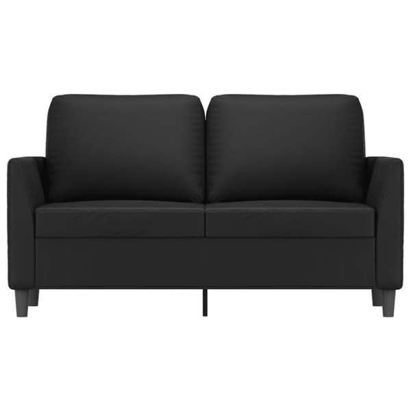 2-sitssoffa svart 120 cm konstläder