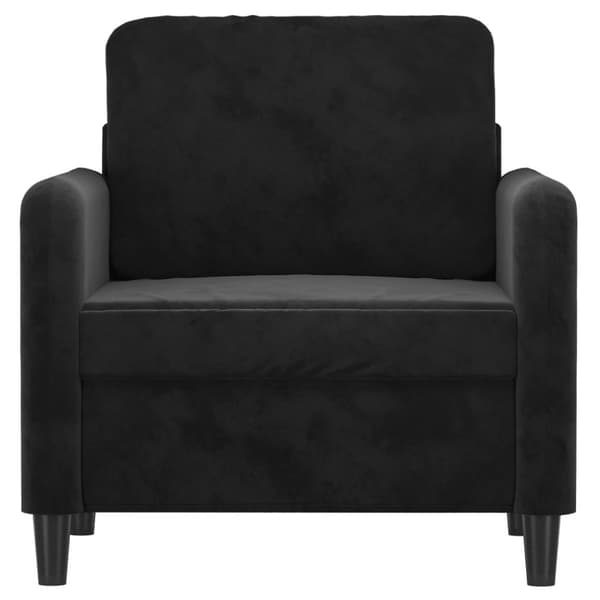 Fåtölj Svart 60 cm sammet
