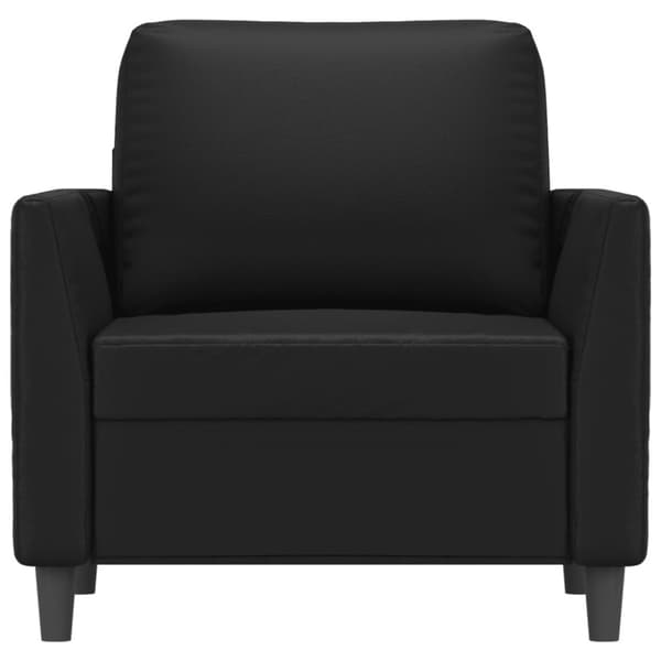 Fåtölj svart 60 cm konstläder