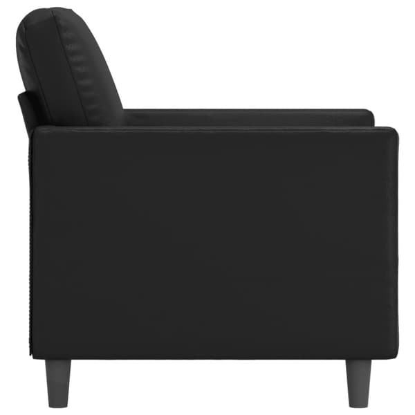 Fåtölj svart 60 cm konstläder