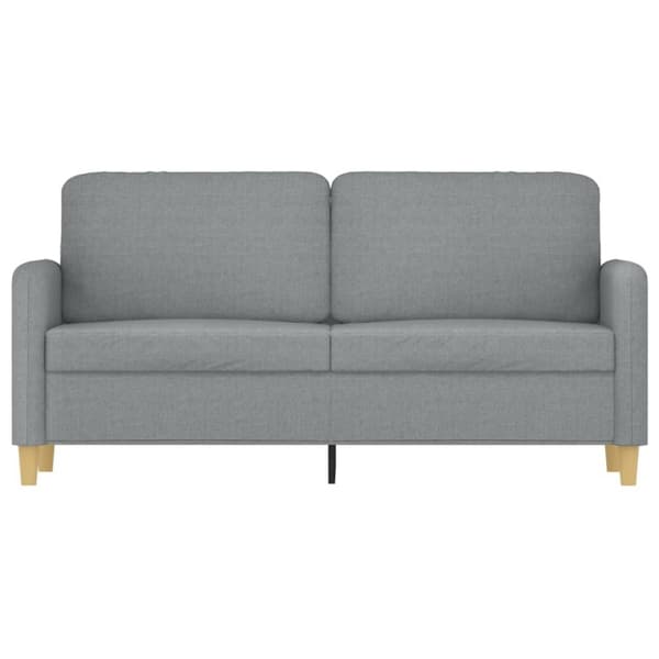 2-sitssoffa ljusgrå 140 cm tyg