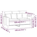 Miniatyrbild 8 av 8: 2-sitssoffa brun 120 cm sammet