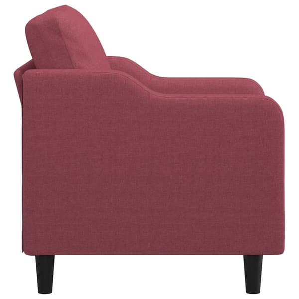 Nojatuoli, viininpunainen, 60 cm, verhoiltu kankaalla