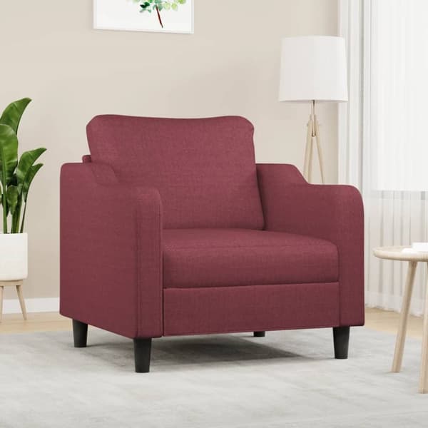 Nojatuoli, viininpunainen, 60 cm, verhoiltu kankaalla
