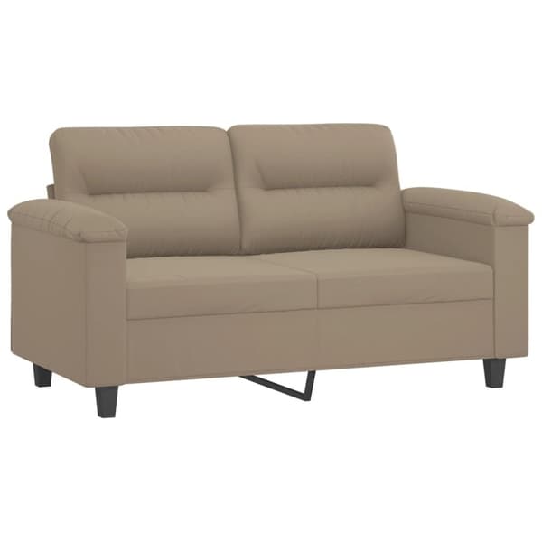 2-personers sofa 120 cm mikrofiberstof gråbrun
