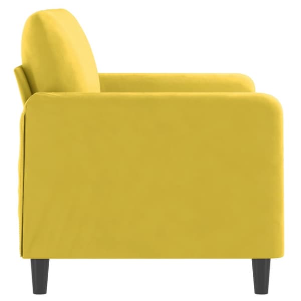 2-sitssoffa gul 120 cm sammet
