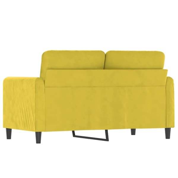 2-sitssoffa gul 120 cm sammet