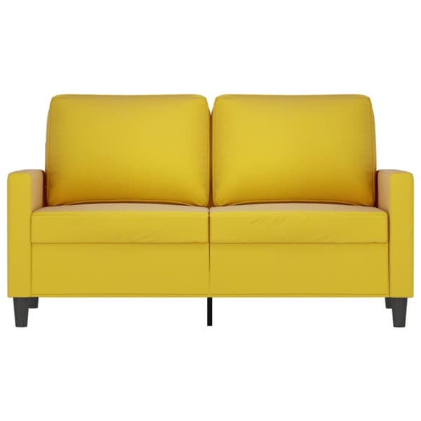 2-sitssoffa gul 120 cm sammet