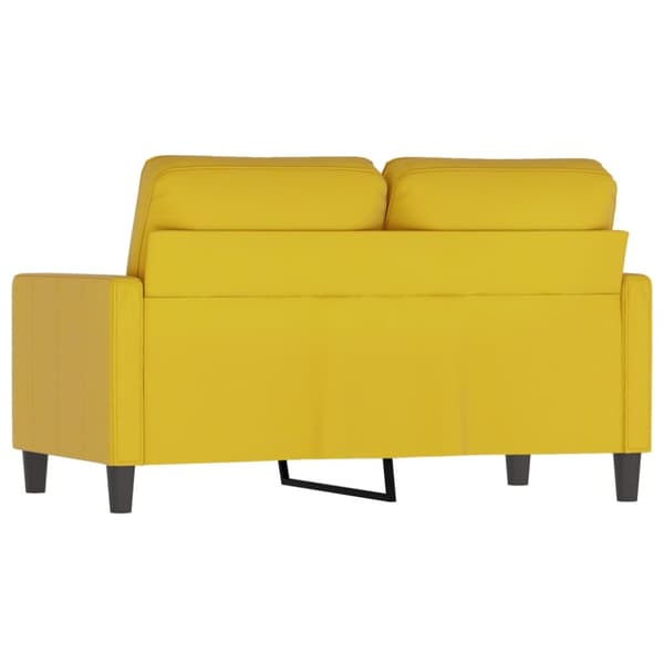 2-sitssoffa gul 120 cm sammet