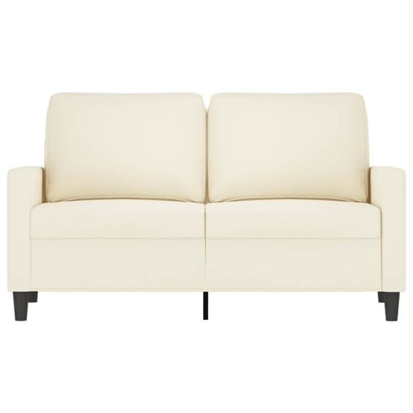2-sitssoffa gräddvit 120 cm sammet