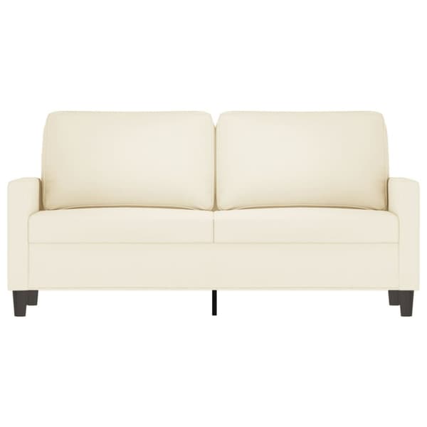 Soffa 2-sits gräddvit 140 cm sammet