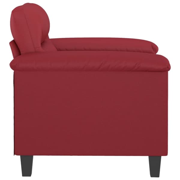 Fåtölj vinröd 60 cm Konstläder