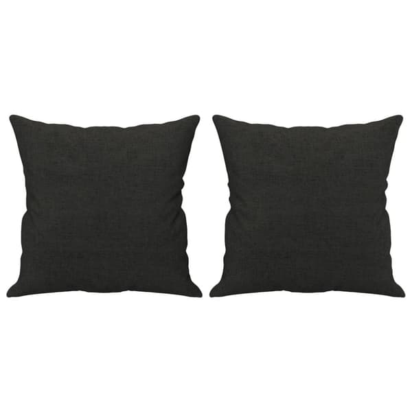 3-sits soffa med prydnadskuddar svart 180 cm tyg