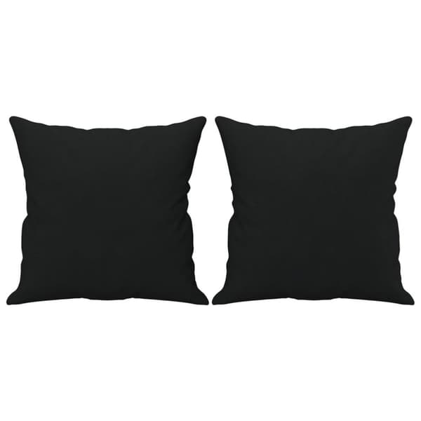 2-sitssoffa med prydnadskuddar svart 120 cm mikrofibertyg