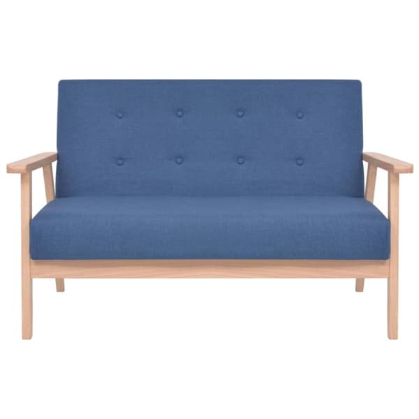 sofasæt i 2 dele stof blå