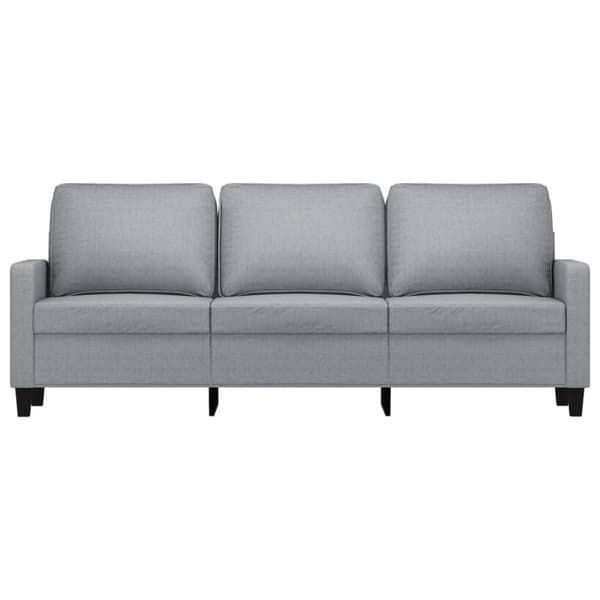3-sitssoffa ljusgrå 180 cm tyg