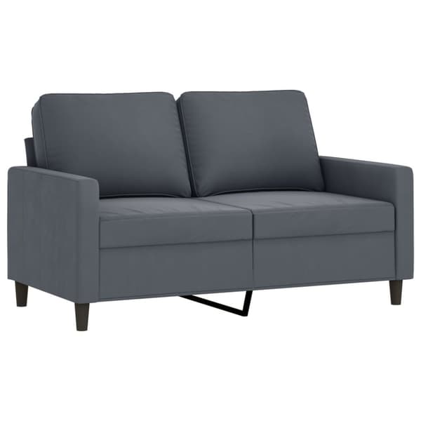 sofasæt 4 dele med puder velour mørkegrå